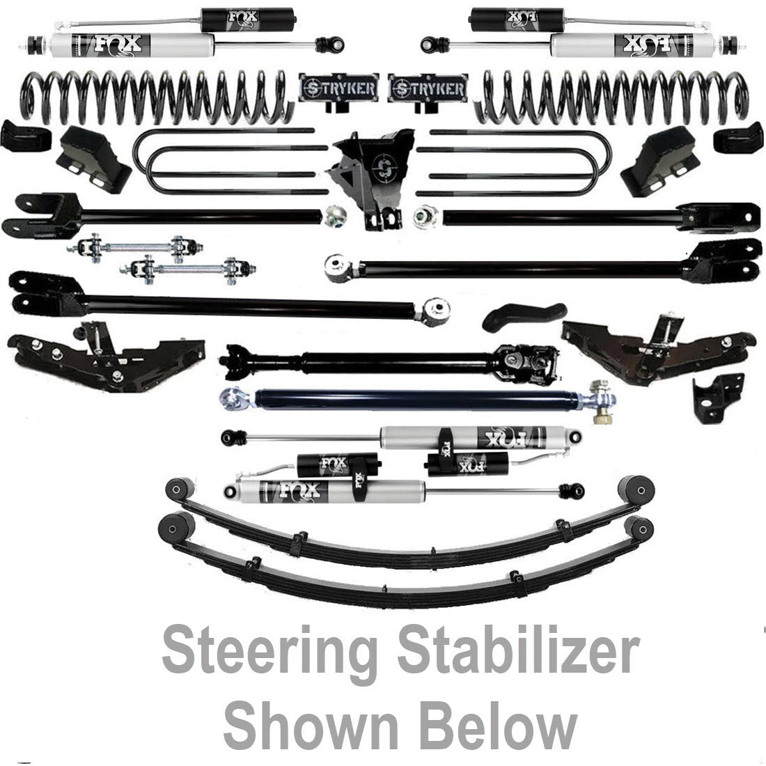 TUBE LONG ARM 12" F250 F350 4-LINK LIFT KIT 2011-2016 SUPER DUTY 4WD