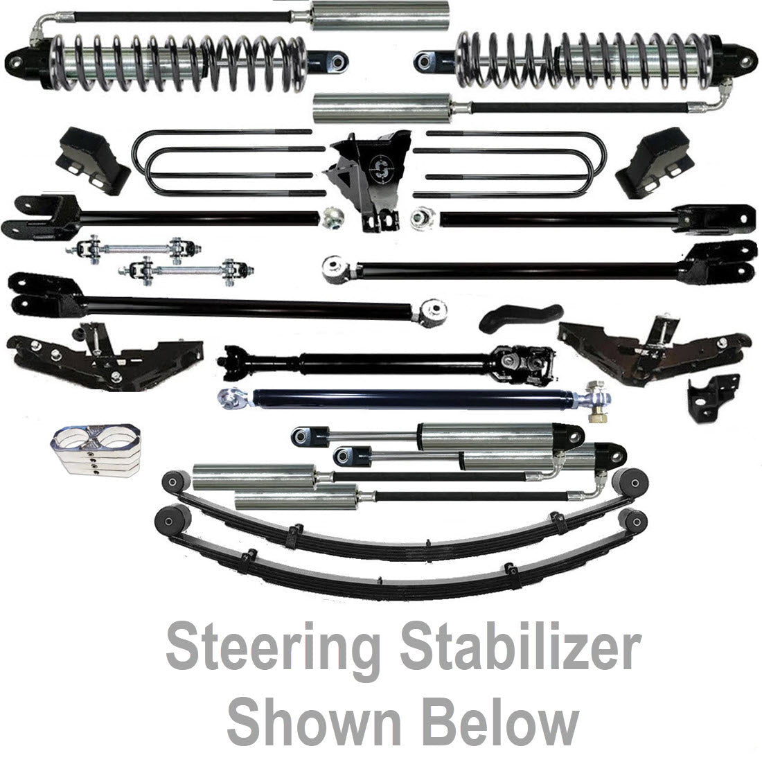 TUBE LONG ARM 12" F250 F350 4-LINK LIFT KIT 2011-2016 SUPER DUTY 4WD