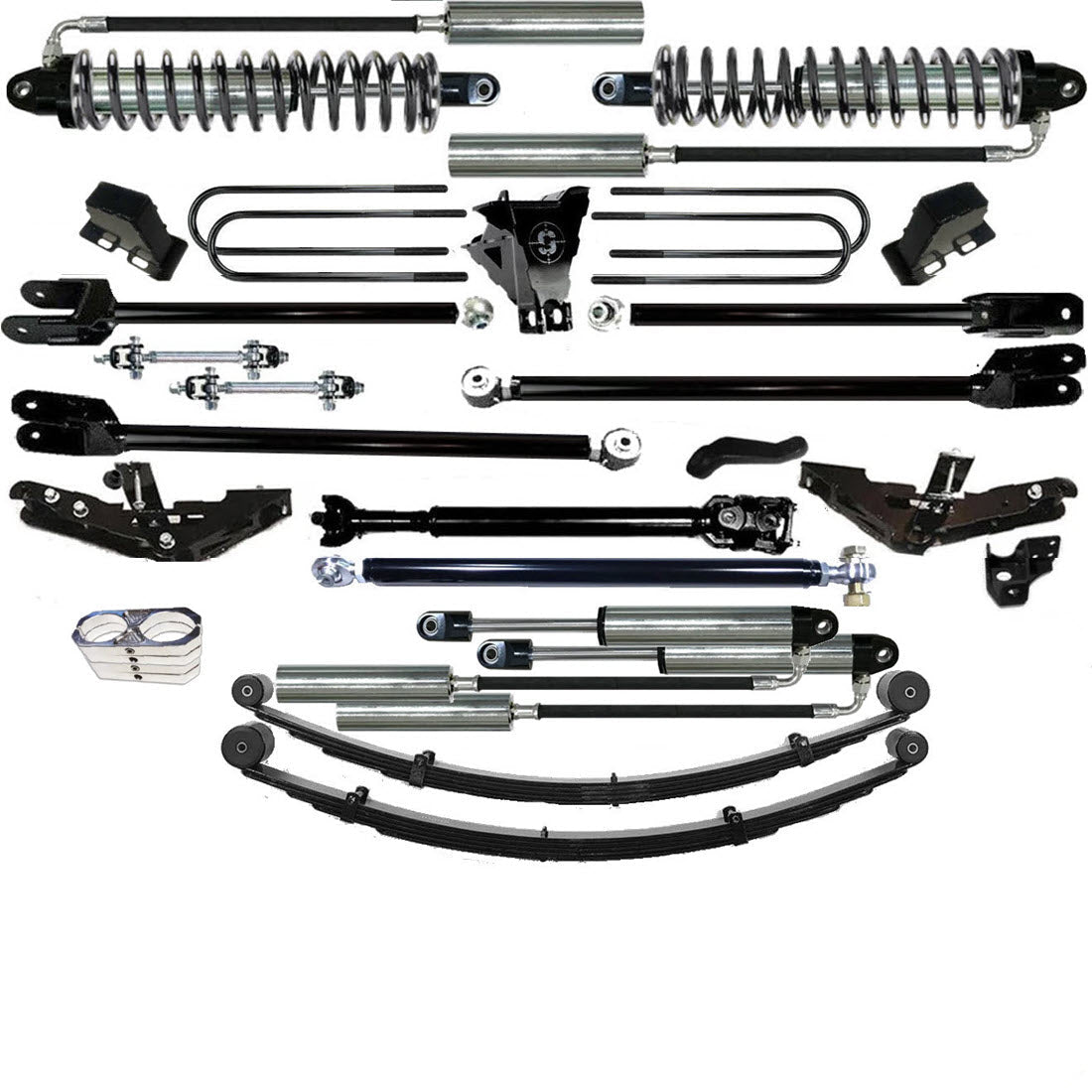 TUBE LONG ARM 12" F250 F350 4-LINK LIFT KIT 2011-2016 SUPER DUTY 4WD