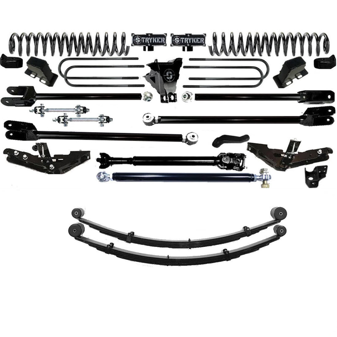 TUBE LONG ARM 12" F250 F350 4-LINK LIFT KIT 2011-2016 SUPER DUTY 4WD