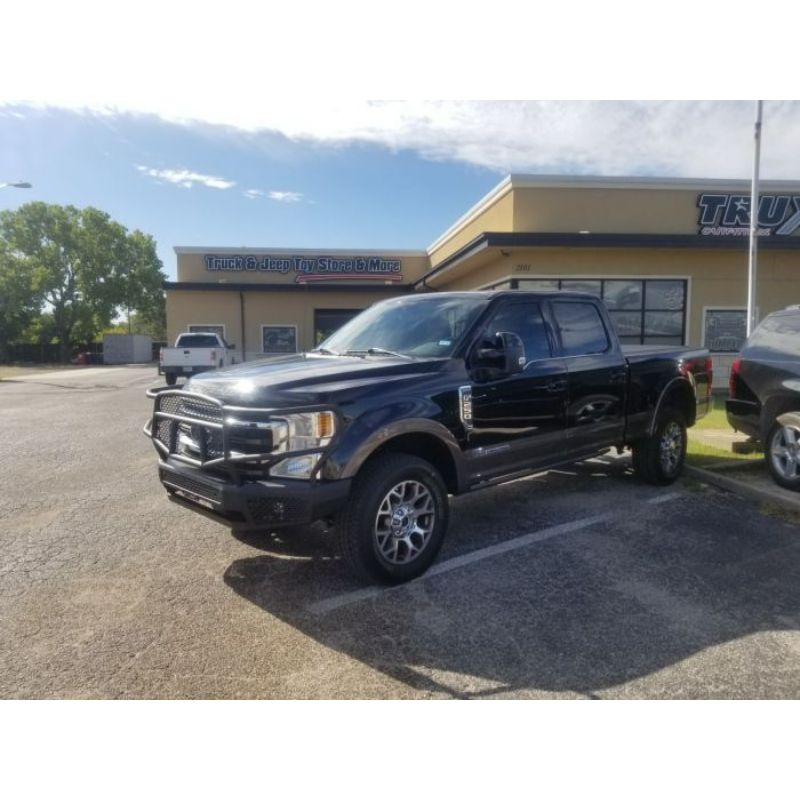 Ranch Hand Midnight Series Front Bumper W/ Grille Guard Fits Select 17-22 Ford Super Duty F-250/F-350 Model MFF201BM1