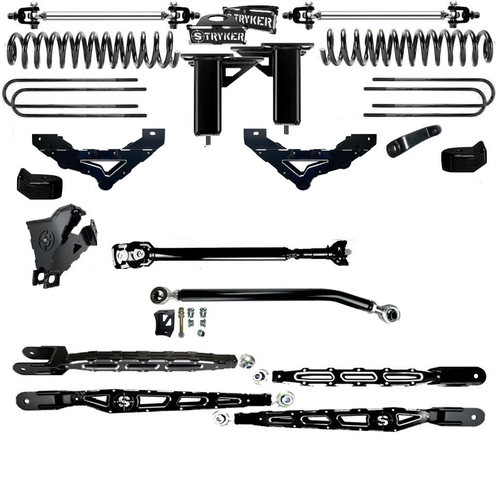 LONG ARM 10" F250 F350 4-LINK "NEW CRADLE" LIFT KIT 2023 to 2026 SUPER DUTY