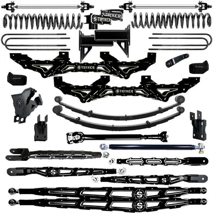 LONG ARM 12" F250 F350 4-LINK "NEW CRADLE" LIFT KIT 2023 to 2026 SUPER DUTY