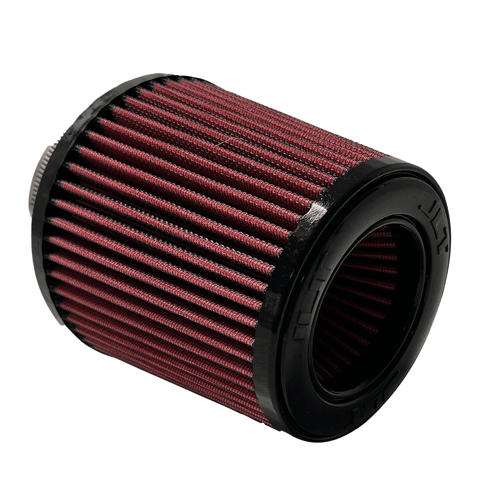 Cotton Cleanable filter JLT Intake Replacement Filter 4" x 6" with a black top designed for a vehicle intake system. 