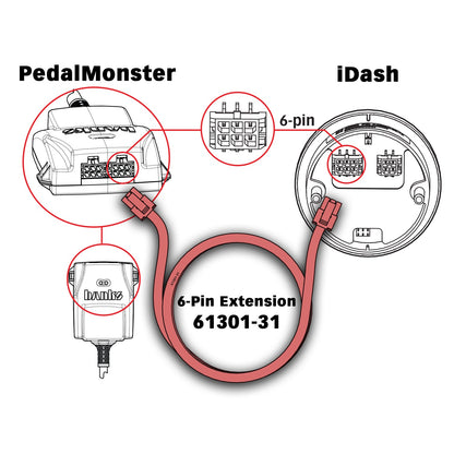 6-Pin iDash to PedalMonster Extension Harness