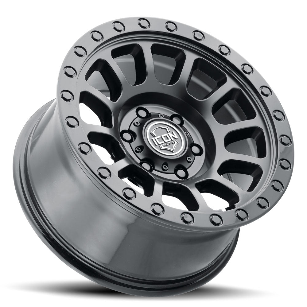 ICON Alloys Hulse, Double Black, 18 x 9 / 6 x 5.5, 0mm Offset, 5" BS