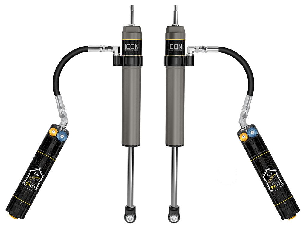 ICON 2022-2025 Toyota Tundra 0-1.5” Lift/2023-2025 Sequoia 0-4" Lift, Rear, V.S. 2.5 Aluminum Series Shock Absorbers, Remote Reservoir w/ CDXS, Pair