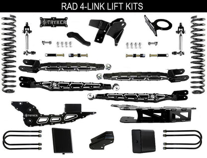 8" Ram 3500 4-Link Lift Kit for 2019 TO 2025 DODGE RAM HEAVY DUTY