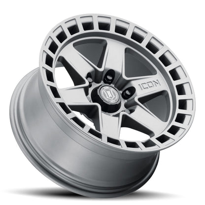 ICON Alloys Raider, Titanium, 17 x 8.5 / 6 x 120, 0mm Offset, 4.75" BS
