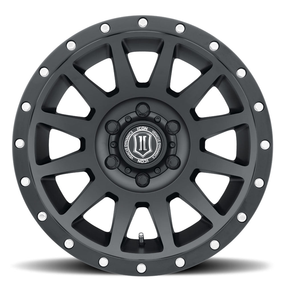 ICON Alloys Compression, Satin Black, 18 x 9 / 6 x 5.5, 25mm Offset, 6" BS