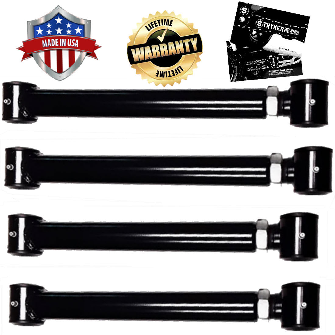 2014 - 2026 Dodge Ram 2500 ADJUSTABLE DOM REAR Control Arms for 0" to 10" Lift