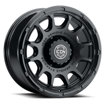 ICON Alloys Rancho, Double Black, 20 x 9 / 8 x 180, 12mm Offset, 5.5" BS