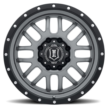 ICON Alloys Alpha, Gun Metal, 20 x 9 / 8 x 170, 0mm Offset, 5" BS