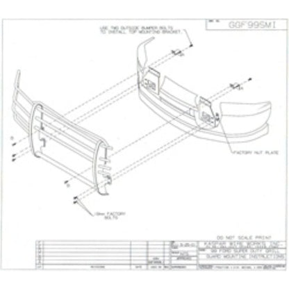 Ranch Hand Legend Series Grille Guard Fits Select 99-04 Ford Excursion/Super Duty F-250/F-350/F-450/F-550 Model GGF99SBL1