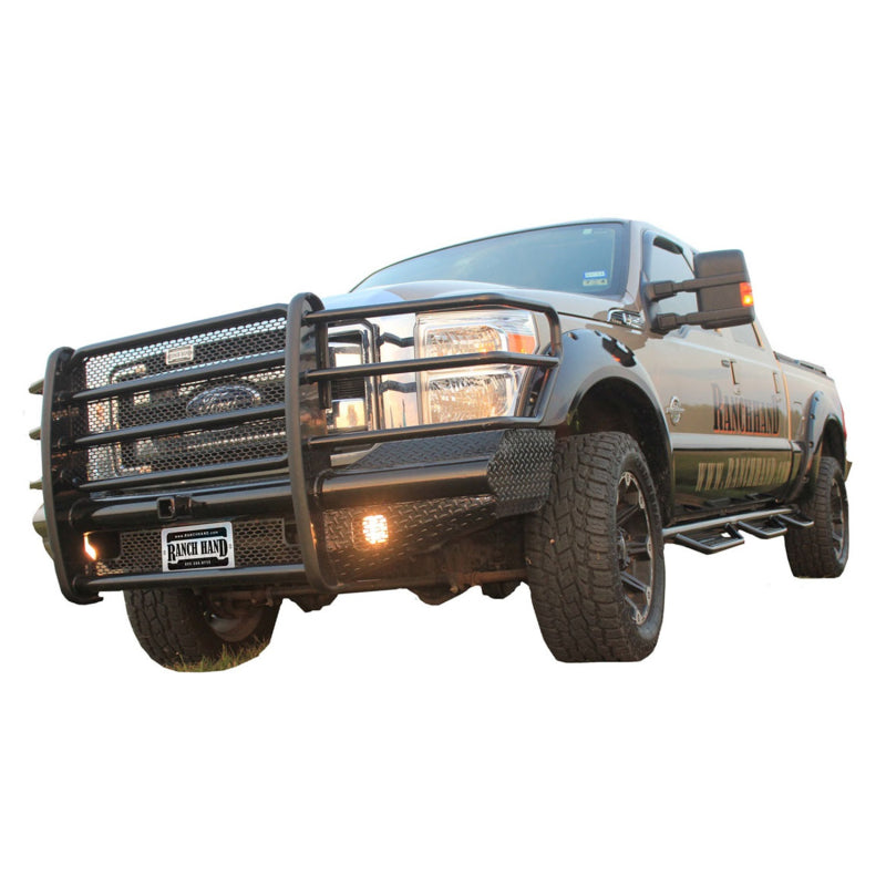 Ranch Hand Legend Series Front Bumper W/ Grille Guard Fits Select 11-16 Ford Super Duty F-250/F-350/F-450/F-550 Model FBF111BLR