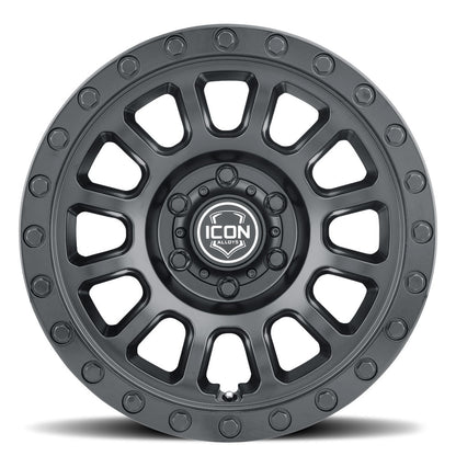 ICON Alloys Hulse, Double Black, 18 x 9 / 8 x 170, 6mm Offset, 5.25" BS