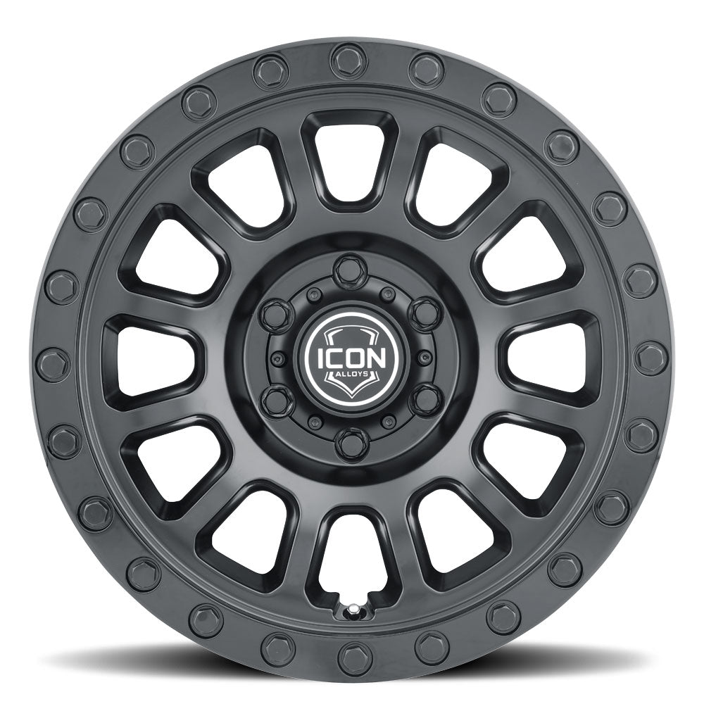 ICON Alloys Hulse, Double Black, 18 x 9 / 6 x 5.5, 25mm Offset, 6" BS