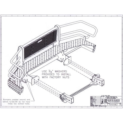 Ranch Hand Summit Series Front Bumper W/ Grille Guard Fits Select 07-13 Toyota Tundra Model FST07HBL1