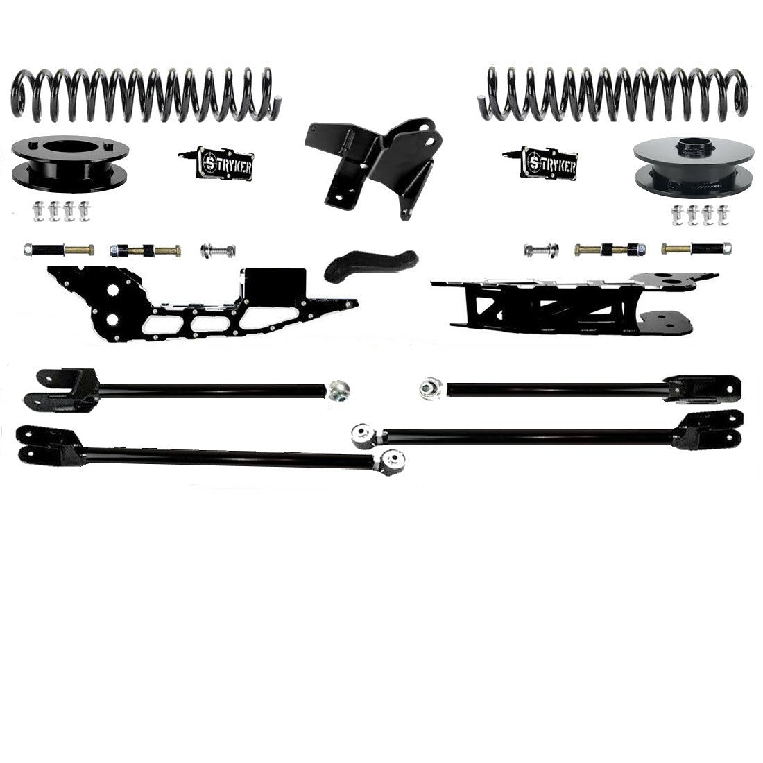 4" Ram 3500 Lift Kit with Tubular 4-Link for 2019 TO 2025